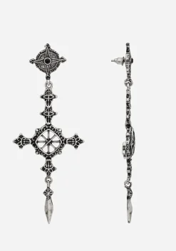 Ciara Cross Drop Earrings