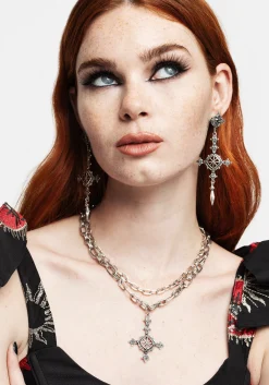 Ciara Cross Layered Necklace