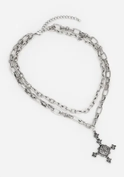 Ciara Cross Layered Necklace