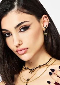Ciela Moon Moth Earring Set