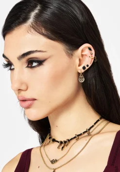 Ciela Moon Moth Earring Set