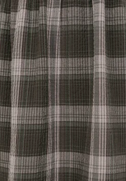 Clara Cotton Check Sleeveless Tiered Smock Midi Dress