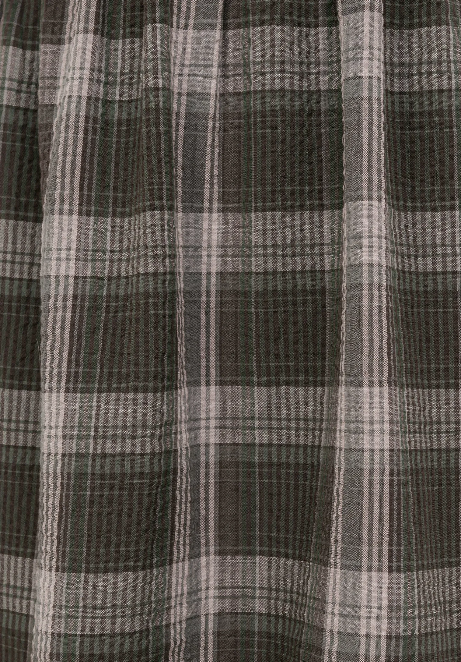 Clara Cotton Check Sleeveless Tiered Smock Midi Dress