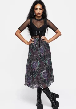 Clarette Chiffon Layered Midi Skirt