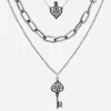 Claustrum Gothic Key Layered Necklace