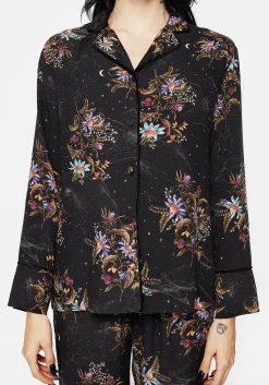 Cleome Floral Spiderweb Button Up Pyjama Top