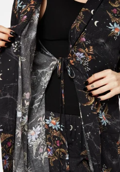Cleome Floral Spiderweb Dressing Gown