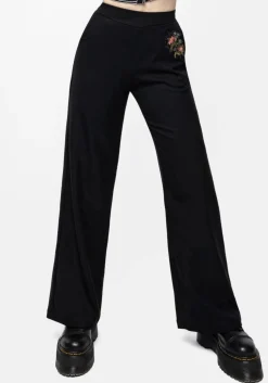 Cleome Floral Spiderweb Embroidered Trousers