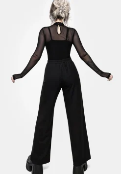 Cleome Floral Spiderweb Embroidered Trousers