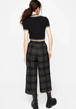 Clover Check Crop Trousers