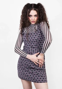 Clowntears Belted Pinafore Dress