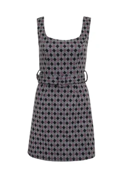 Clowntears Belted Pinafore Dress