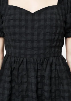 Cobalt Check Mini Dress