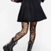 Cobweb Patterned Fishnet Tights
