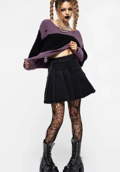 Cobweb Patterned Fishnet Tights