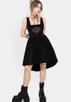 Cocoon Butterfly Embroidered Mini Dress