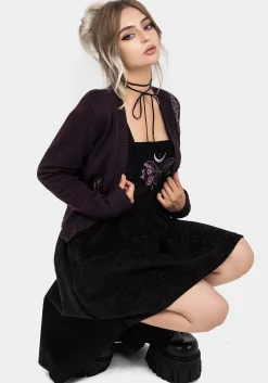 Cocoon Butterfly Embroidered Mini Dress