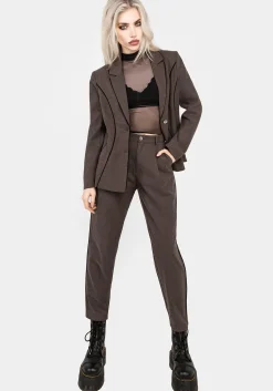 Cointrelle Herringbone Piped Blazer
