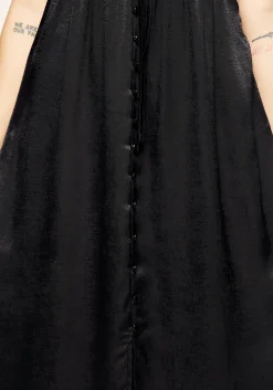 Conjure Satin Lace Trim Cami Midi Dress