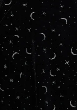 Constellation Glitter Print Velour Mini Dress