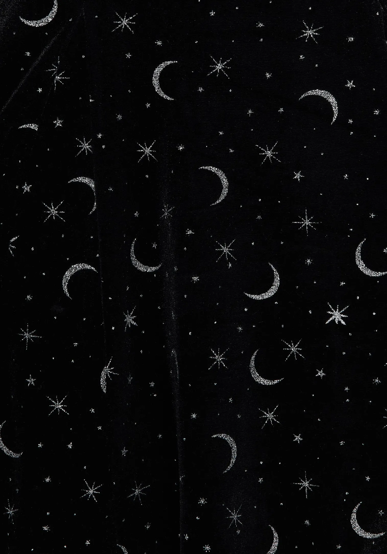 Constellation Glitter Print Velour Mini Dress
