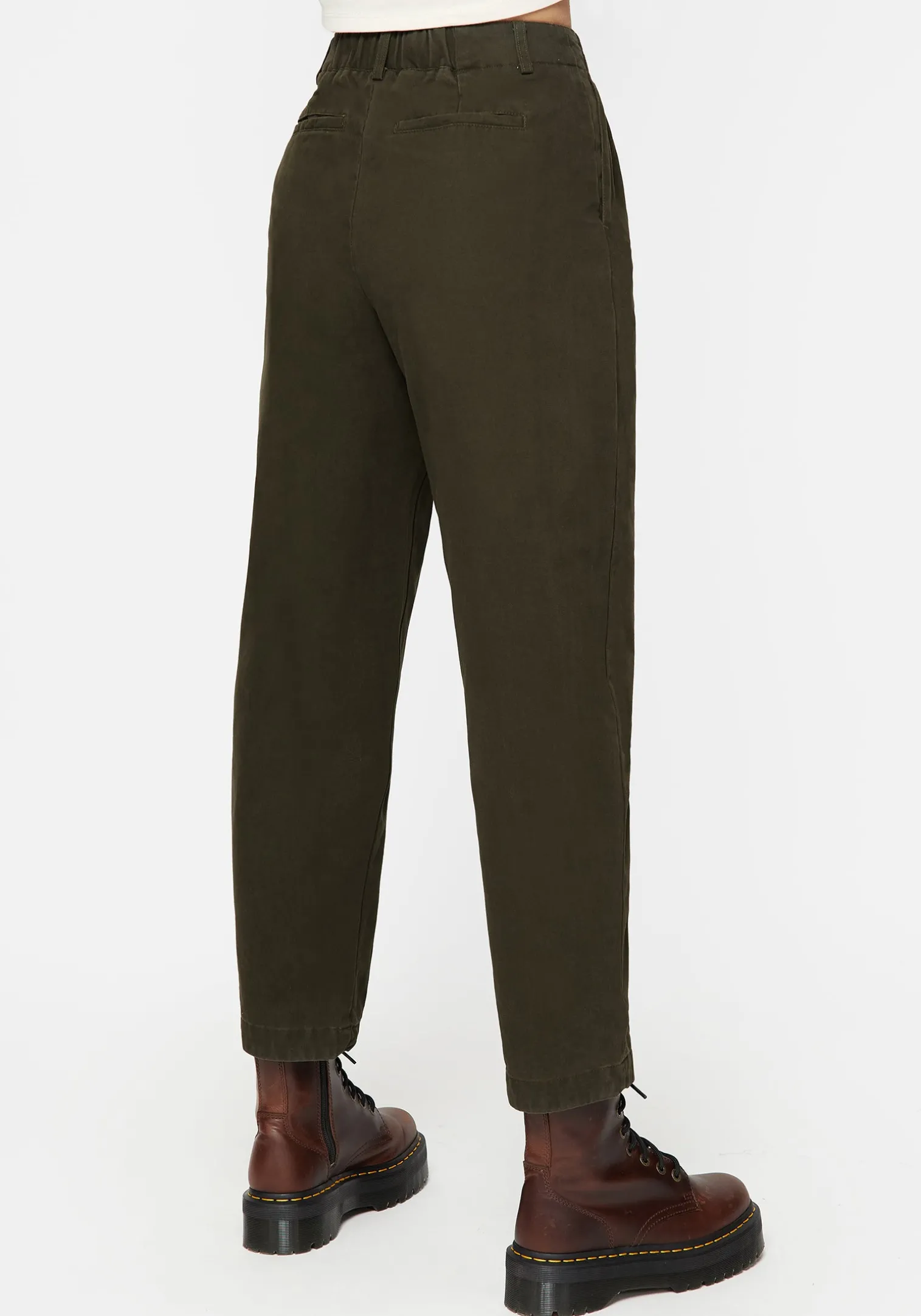 Copia Cotton Embroidered Tapered Tailored Trousers