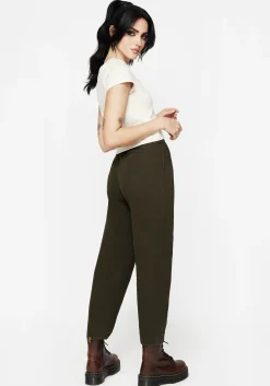 Copia Cotton Embroidered Tapered Tailored Trousers