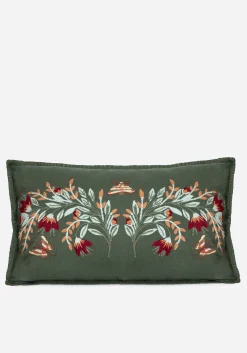 Copia Floral Embroidered Throw Cushion