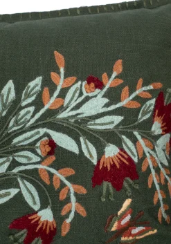 Copia Floral Embroidered Throw Cushion