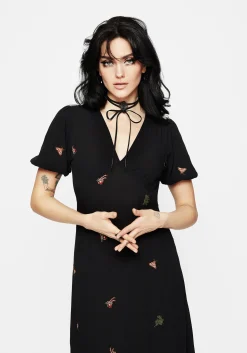 Copia Moth Embroidered Maxi Dress