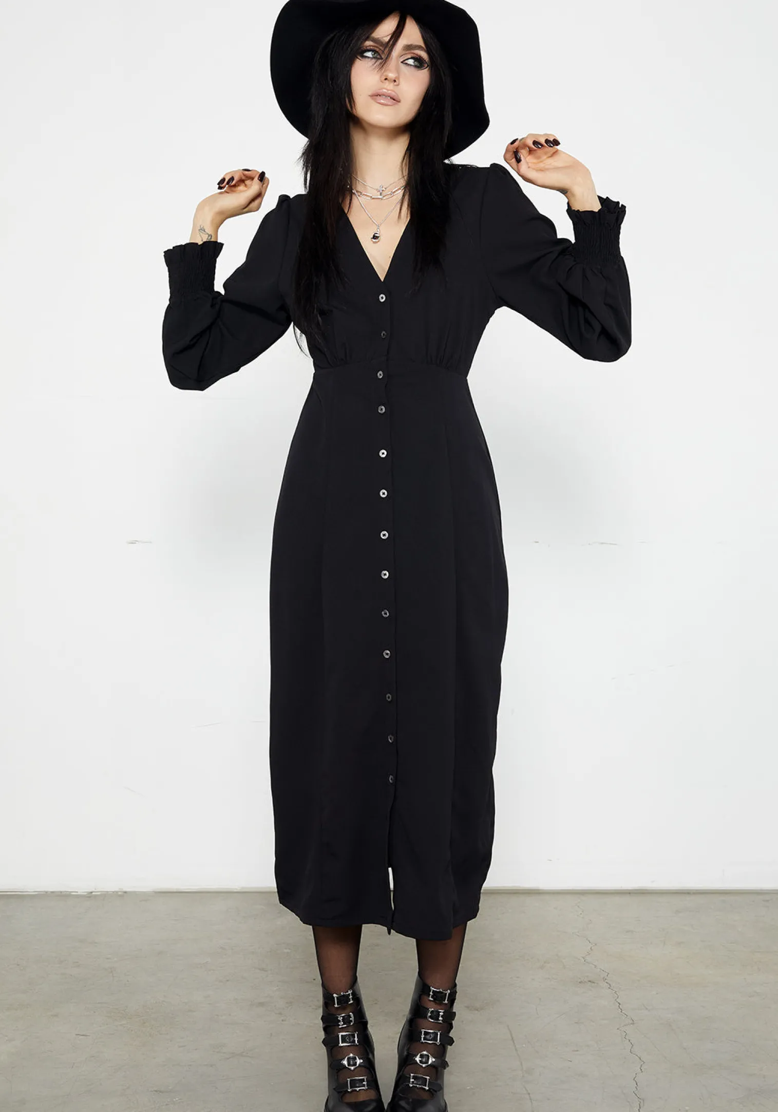 Cora Button Up Midaxi Dress
