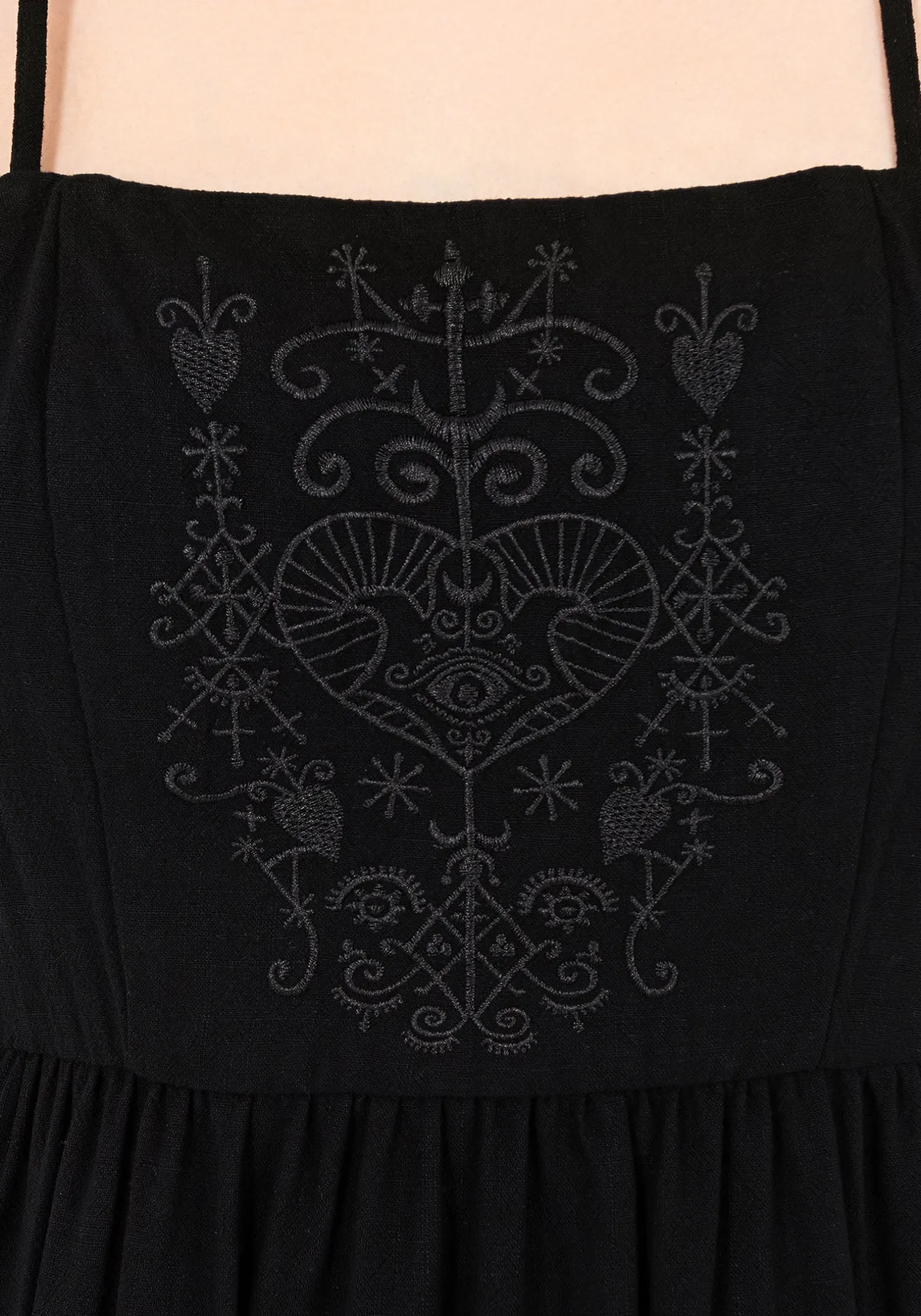 Cordata Embroidered Cami Mini Smock Dress