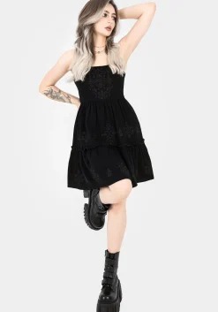 Cordata Embroidered Cami Mini Smock Dress