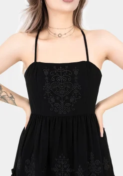 Cordata Embroidered Cami Mini Smock Dress