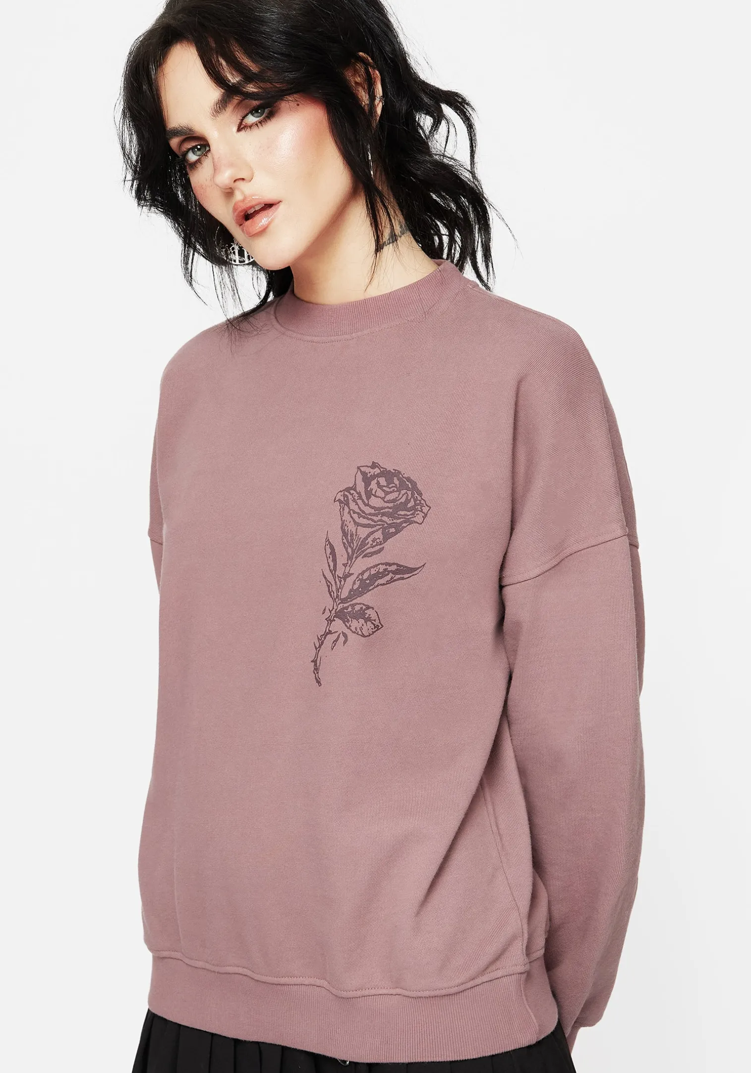 Corvus Graphic Print Crew Neck Sweatshirt