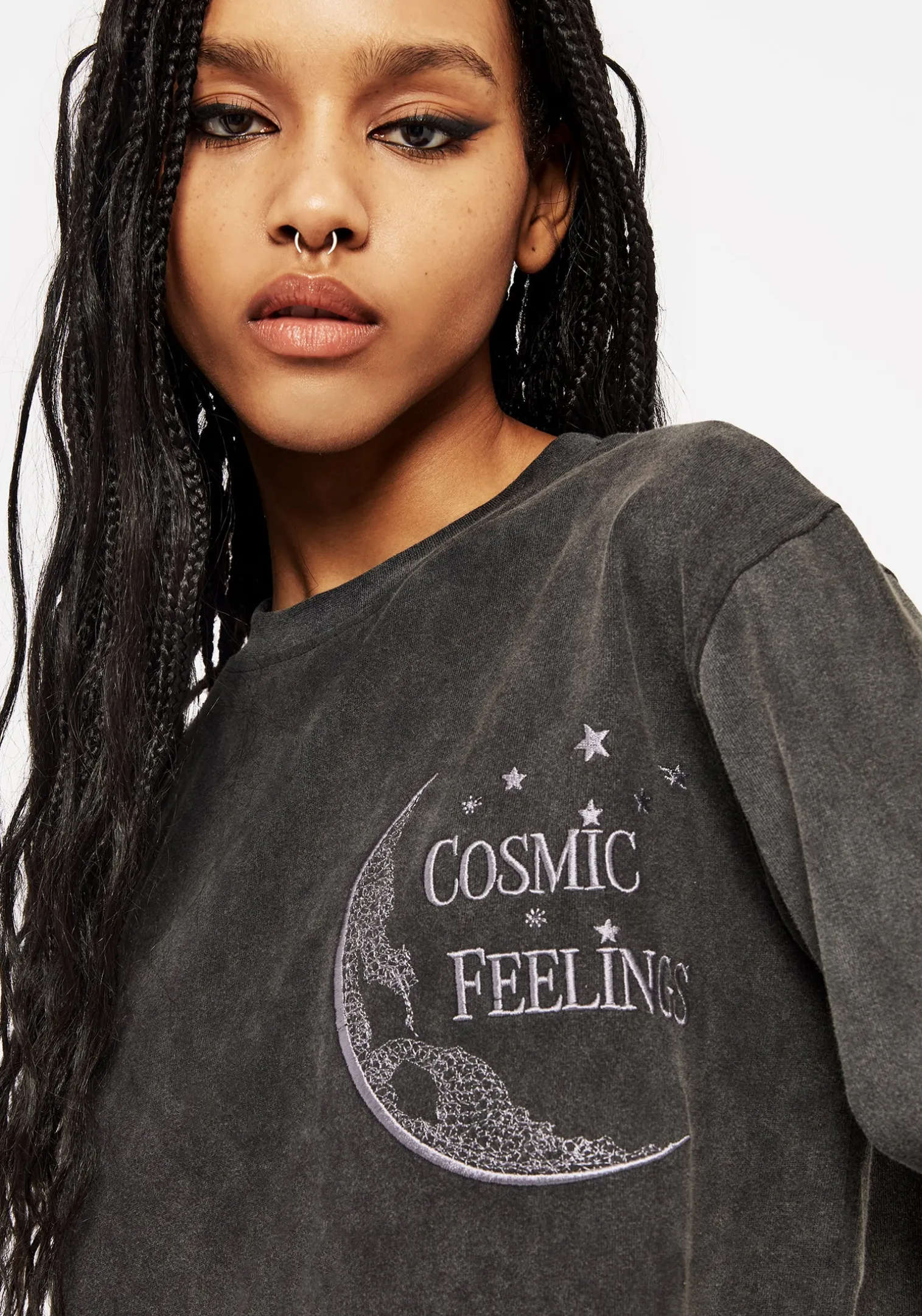 Cosmic Long Sleeve Crop Pyjama Top