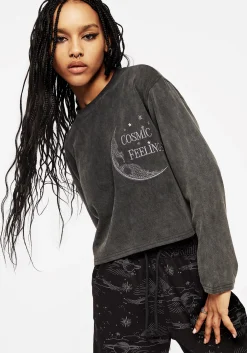 Cosmic Long Sleeve Crop Pyjama Top