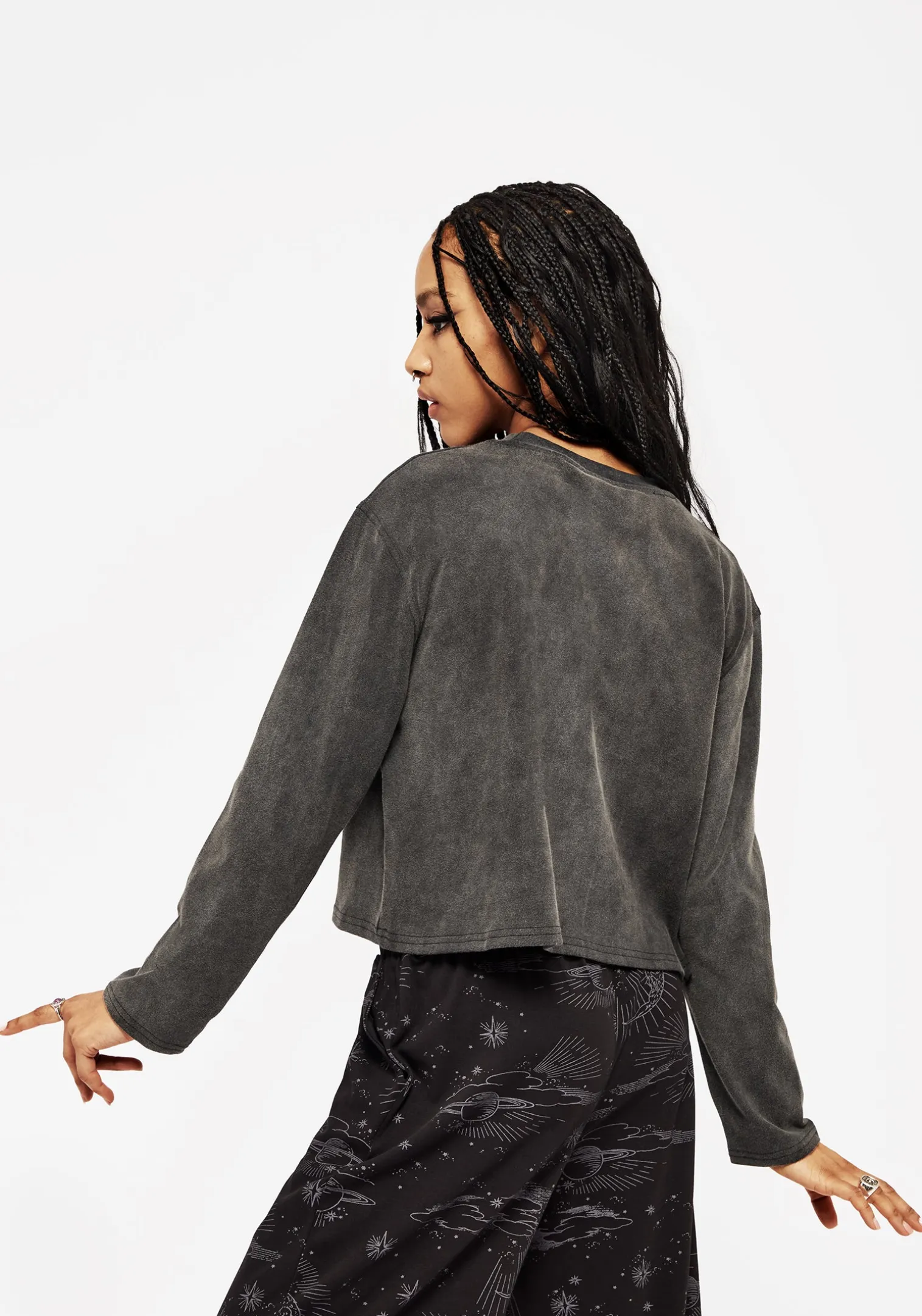 Cosmic Long Sleeve Crop Pyjama Top