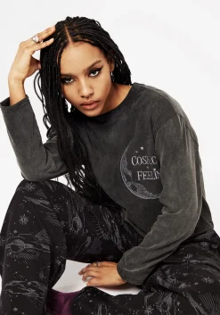 Cosmic Long Sleeve Crop Pyjama Top