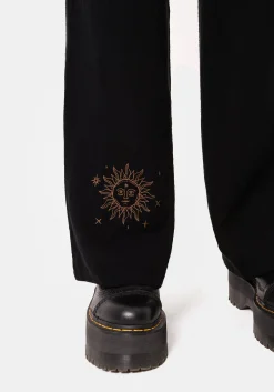 Cosmos Embroidered Wide Leg Trousers