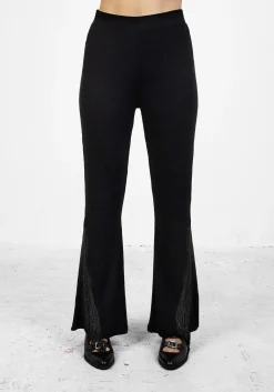 Coyote Fringed Jersey Flares
