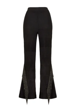 Coyote Fringed Jersey Flares