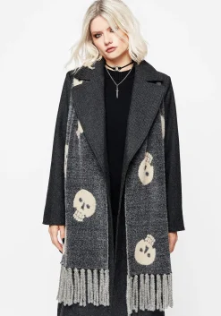 Crania Skull Knit Scarf