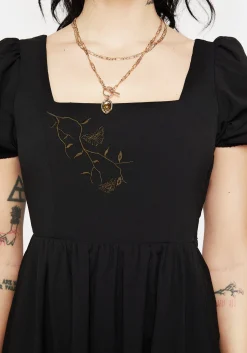 Cressida Moth Embroidered Midi Dress