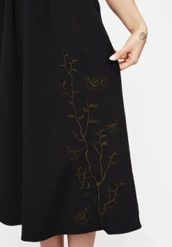 Cressida Moth Embroidered Midi Dress