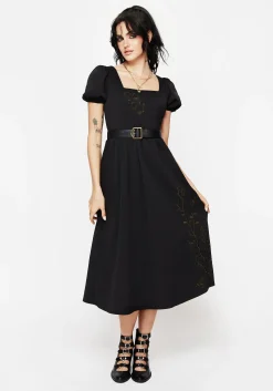 Cressida Moth Embroidered Midi Dress