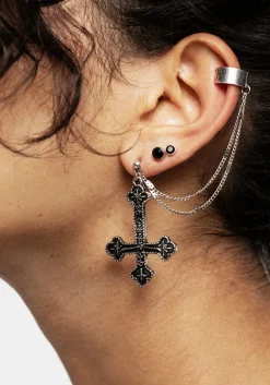 Crux Chain Cuff Earrings