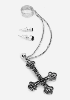 Crux Chain Cuff Earrings