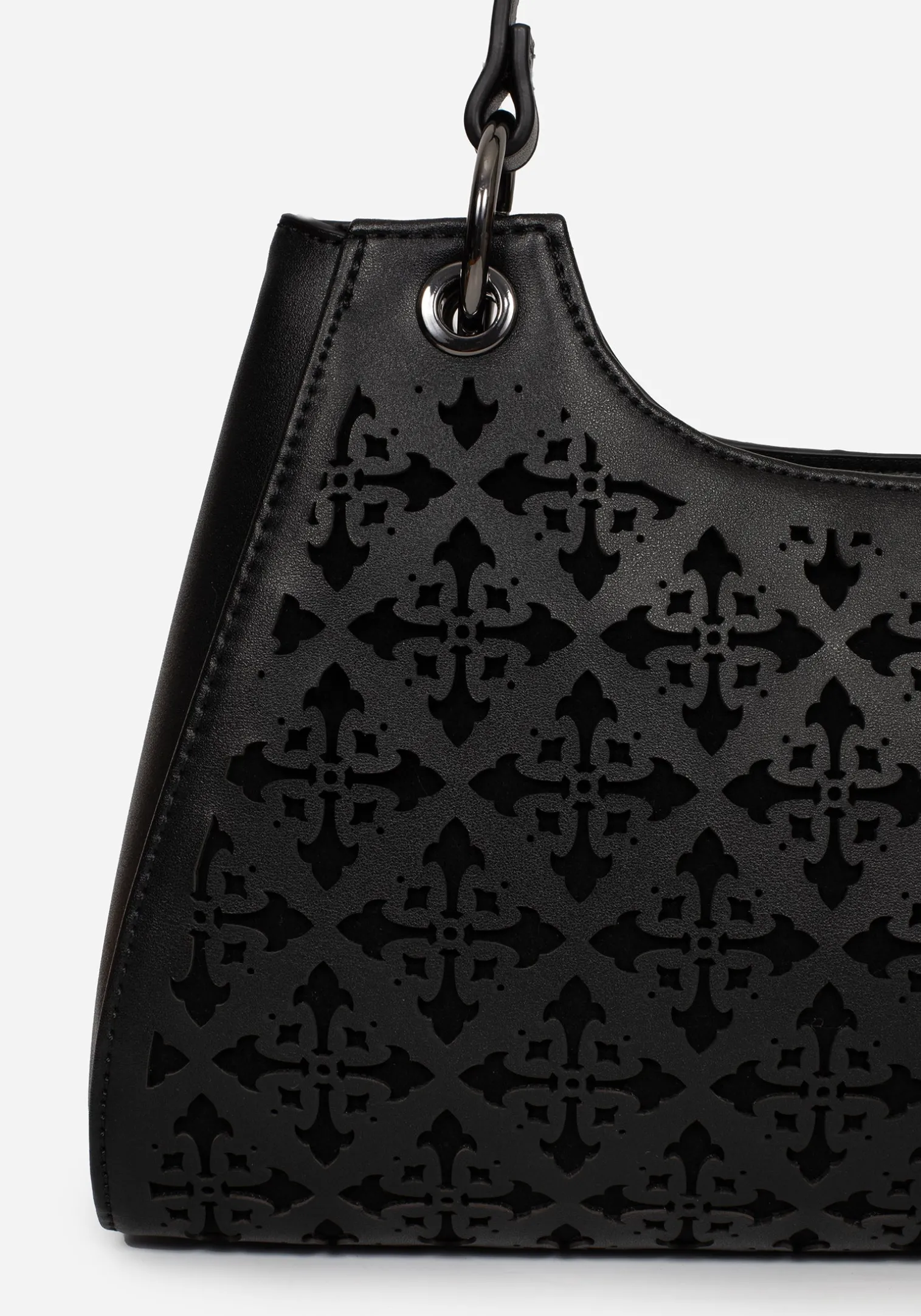 Crux Cut Out Faux Leather Shoulder Bag