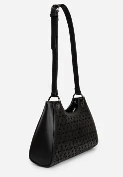 Crux Cut Out Faux Leather Shoulder Bag